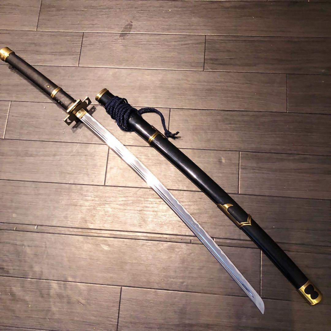 模造刀　刀　雪走　二代鬼徹　虎徹　金鍔黒漆拵え　ワンピース