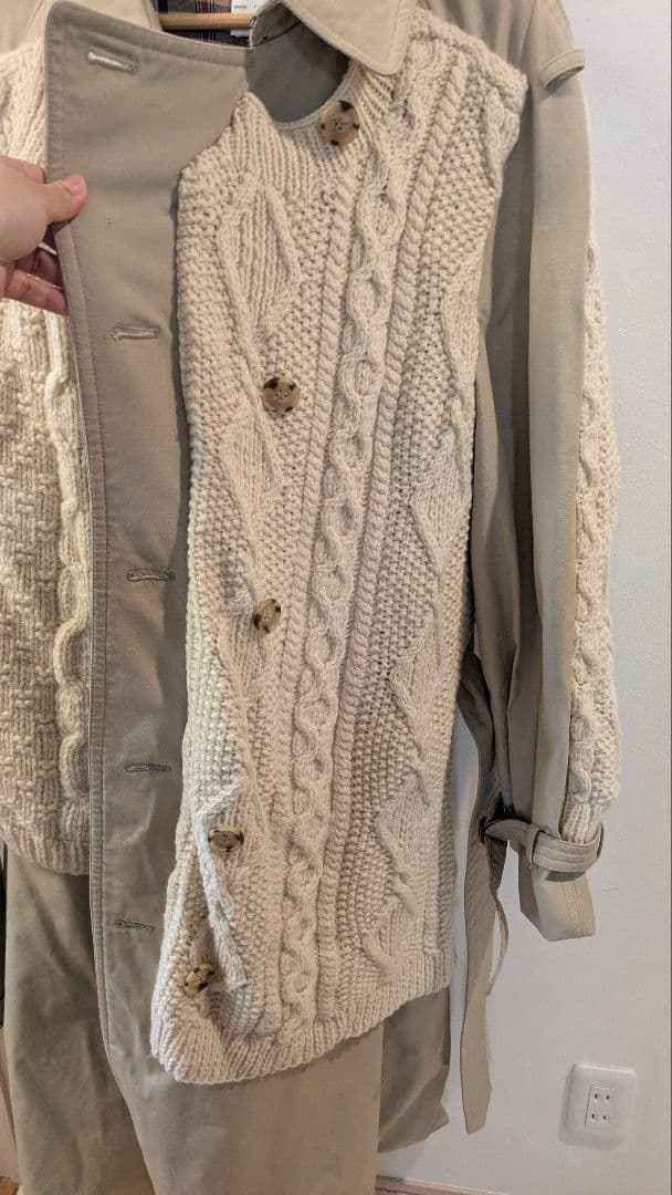 DISCOVERED★フィッシャーマンニットドッキングトレンチコート