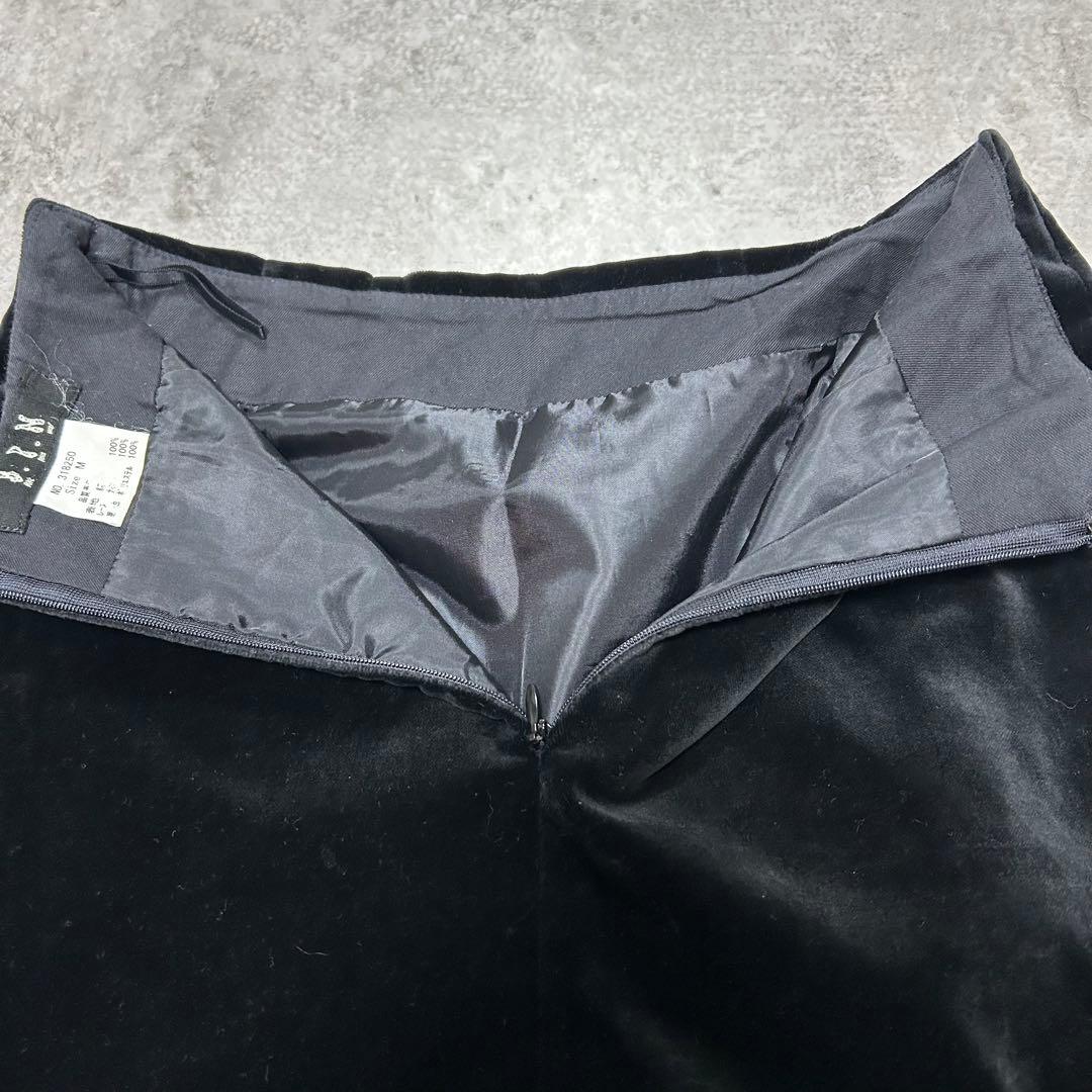 BPNブラックピースナウ　ベロア　レース　スカート　フリル