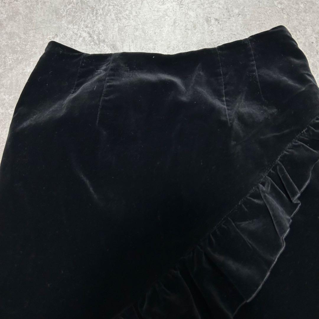 BPNブラックピースナウ　ベロア　レース　スカート　フリル