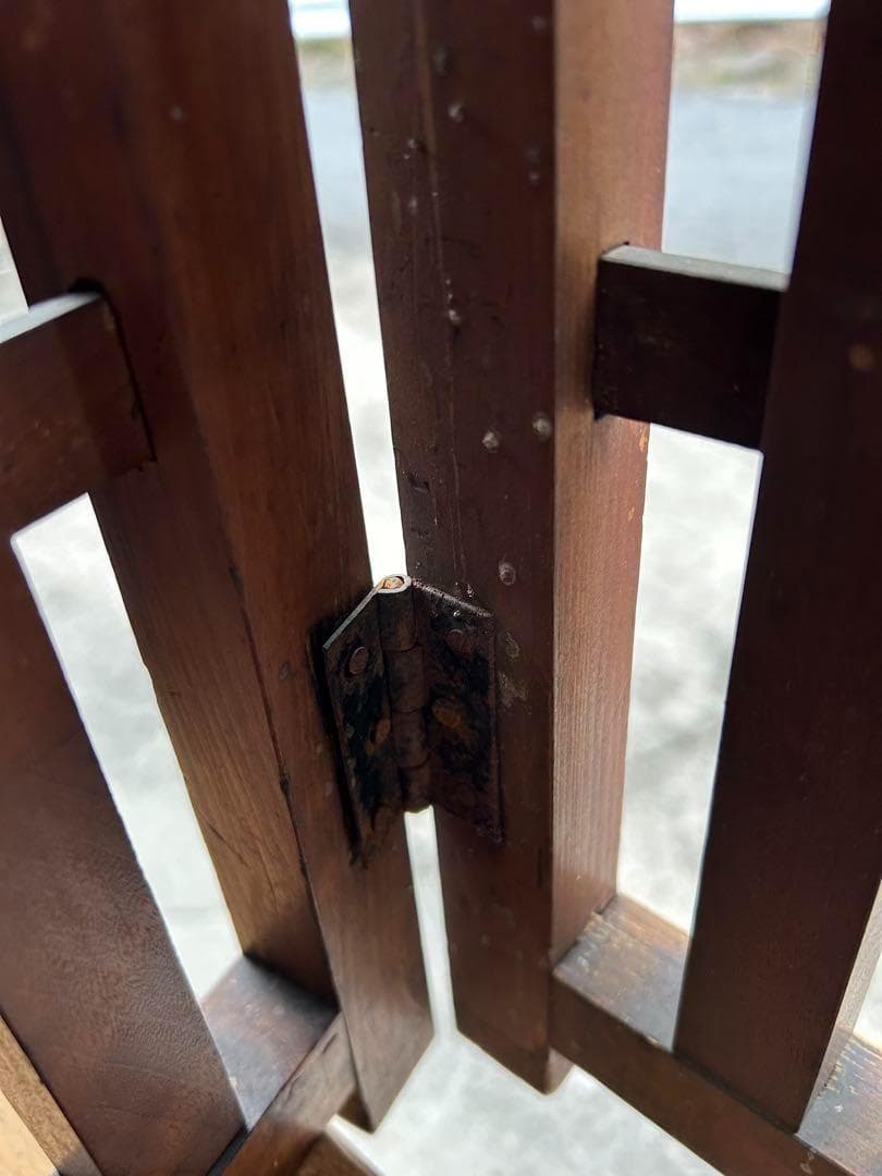 帳場格子　木製　衝立　折り畳み　古道具　パーテーション　アンティーク　間仕切り