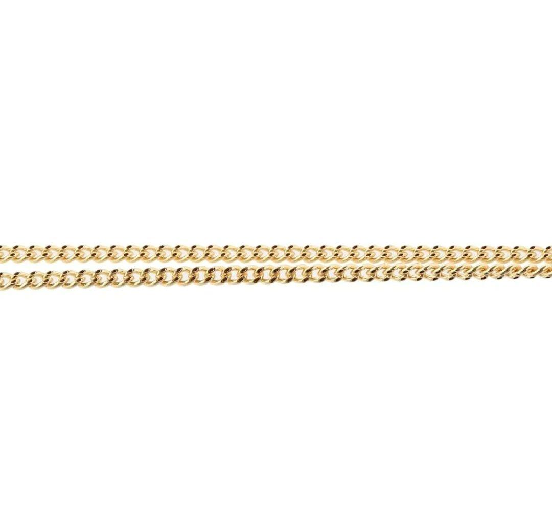 限定値引 ネックレス 喜平 18金 チェーン 2面 60cm 細い 幅1.2mm