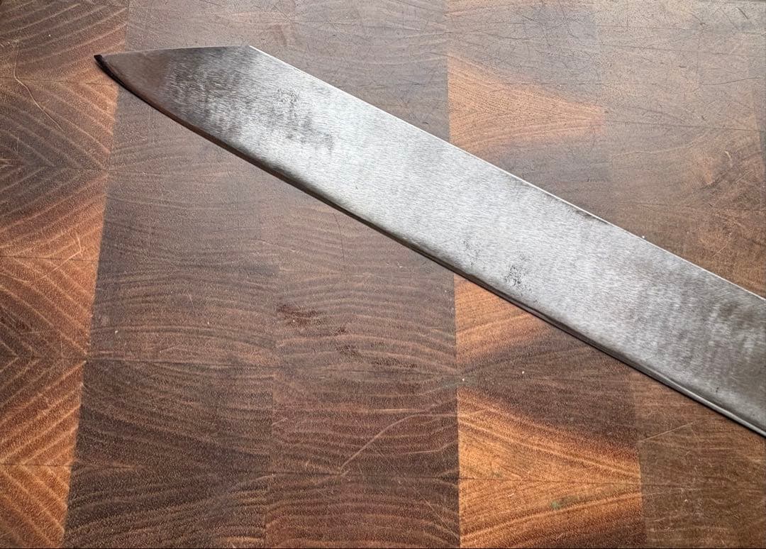 正本　築地　切付　筋引　300mm 尺　包丁　和包丁　研ぎ済　朴水牛柄