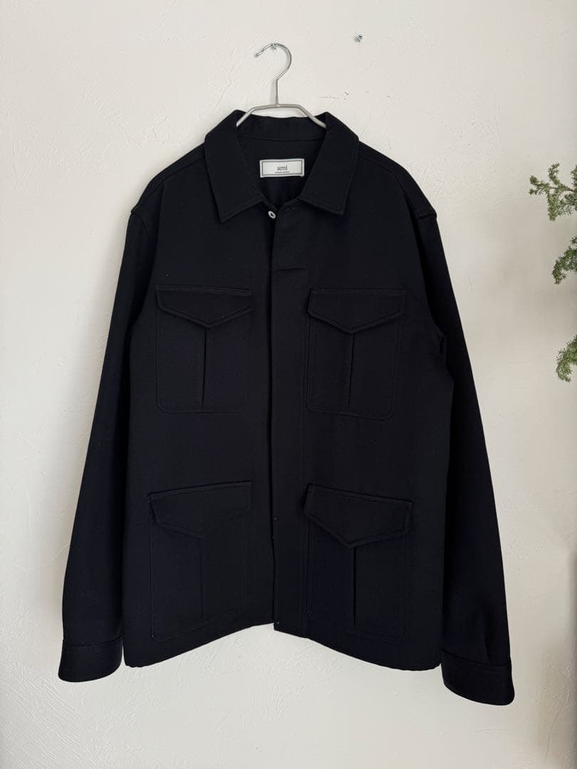 AMI ウールジャケット 黒 M-65型 4ポケット