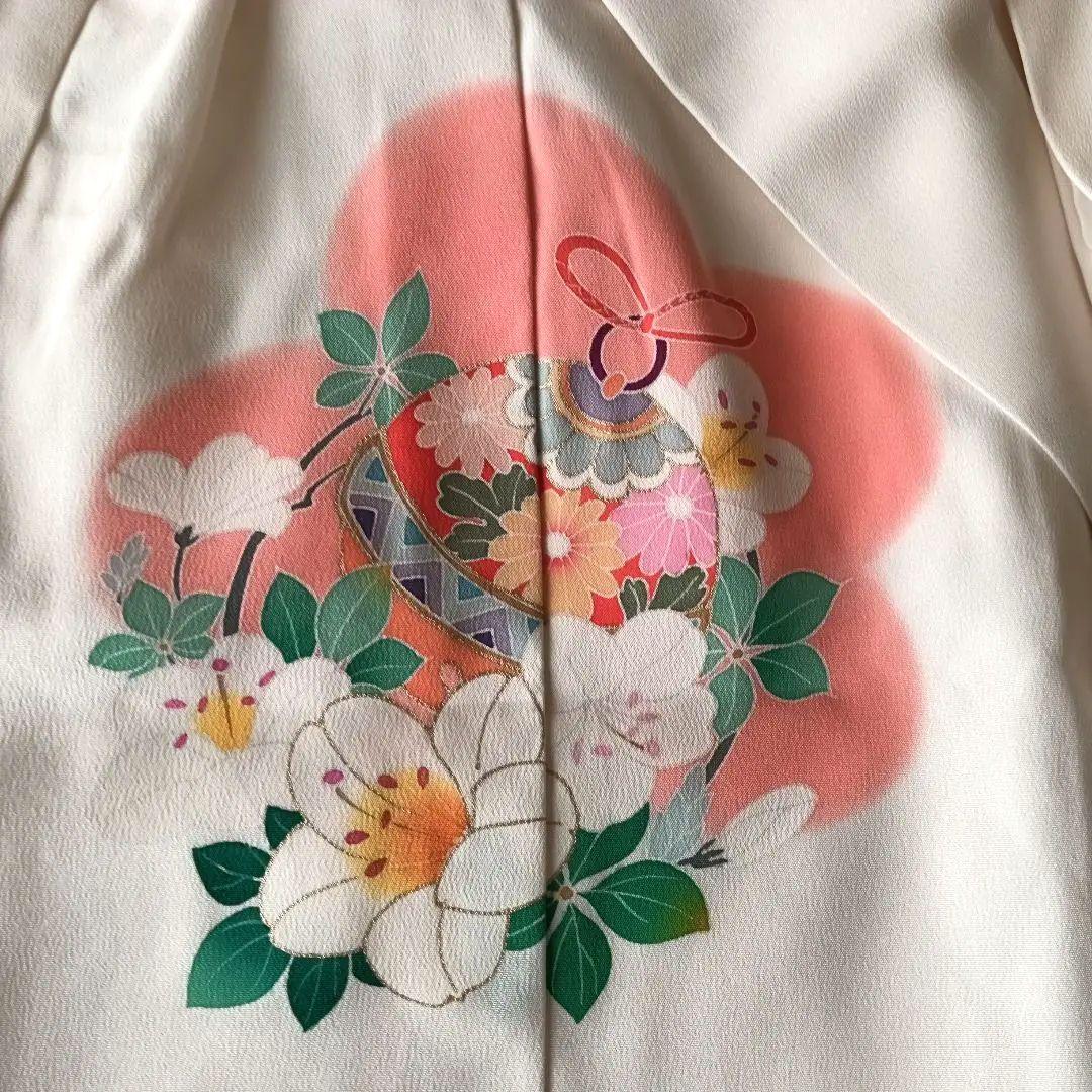 お値下げ⚠️七五三　3歳　友禅　被布コート　着物　長襦袢　クリーニング済美品