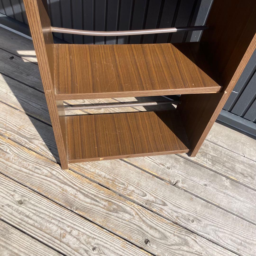 昭和レトロ ミッドセンチュリー 5段 木製ラック 本棚 飾り棚 古家具 古道具