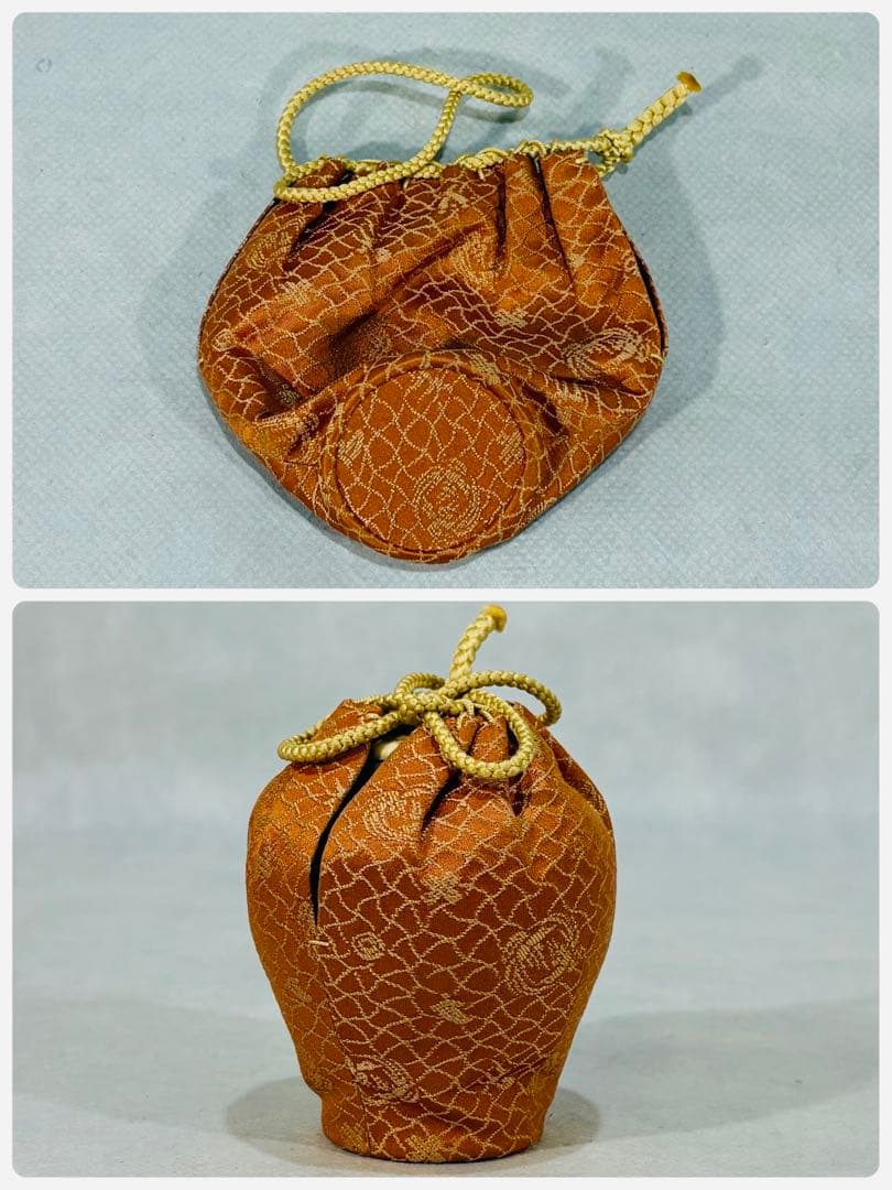 オランダ　デルフト焼　染付写　茶入　美品　茶道具　送料込