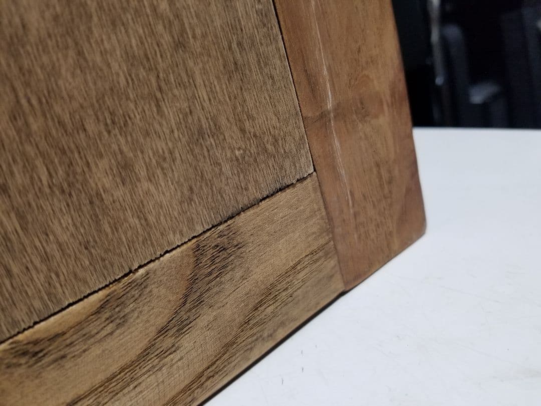 古木材　無垢　オールド　エルム　楡の木　ガラス管　ウォール　ミラー　壁掛け　鏡