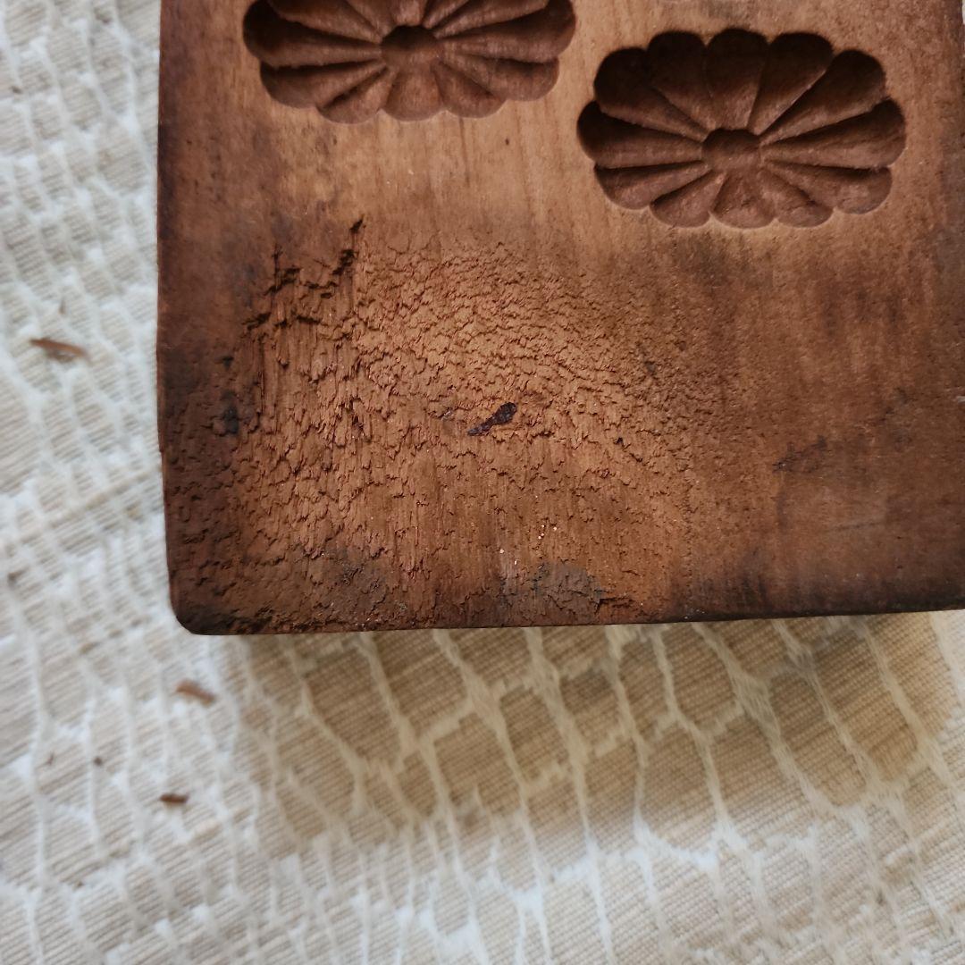 菓子木型-200　古い 木型 菓子型 和菓子 木製 古道具 古物