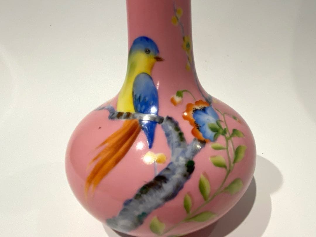 オールドノリタケ 鳥と花 花瓶 \"春\"