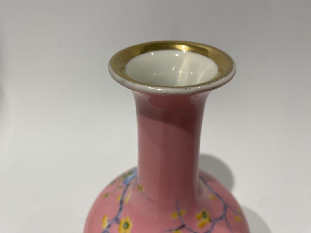 オールドノリタケ 鳥と花 花瓶 \"春\"