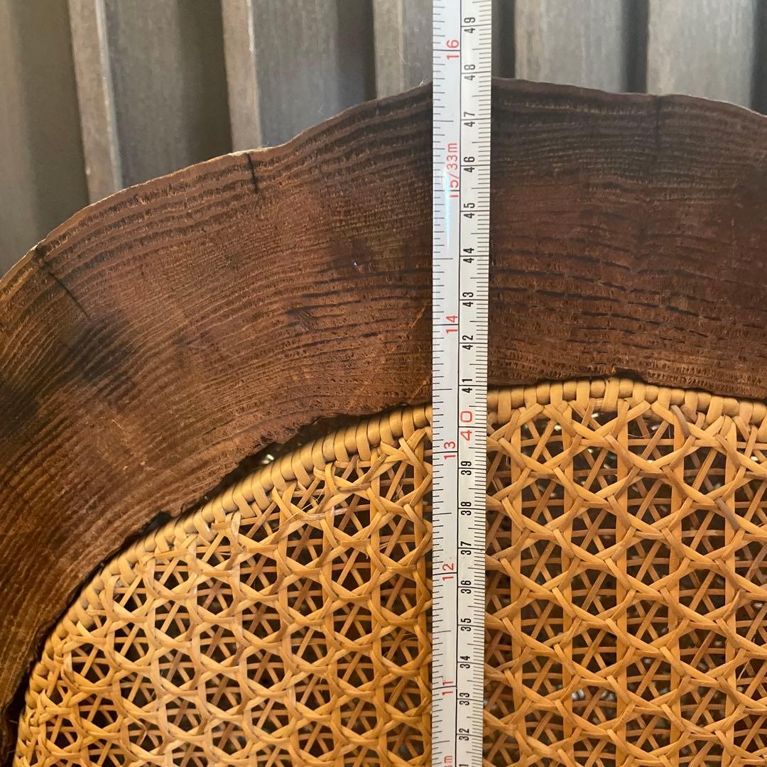 木製ラタンフロアスタンド