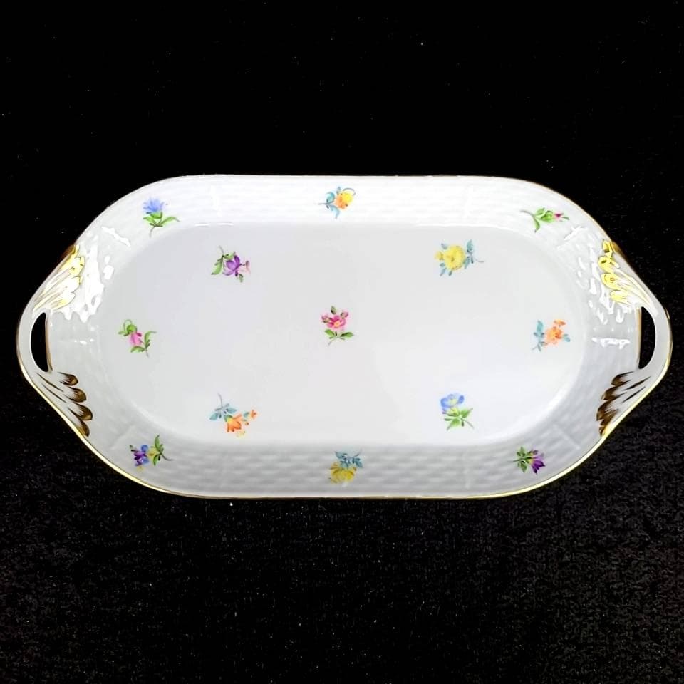 ▽美品▽ヘレンド　ミルフルール　小花散らし　プレート　サンドイッチトレイ