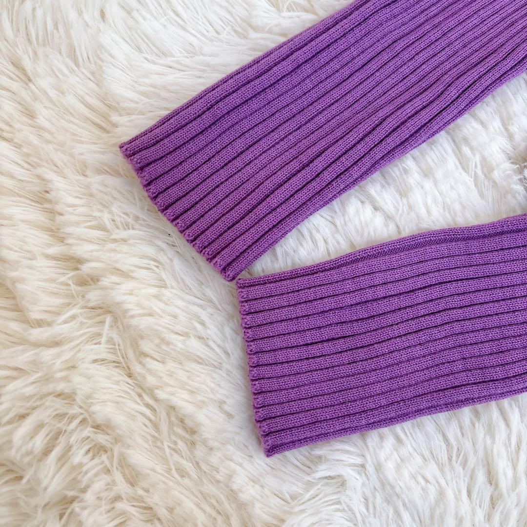 美品☆オーラリー スーパーファインウール ワイドリブ ニット