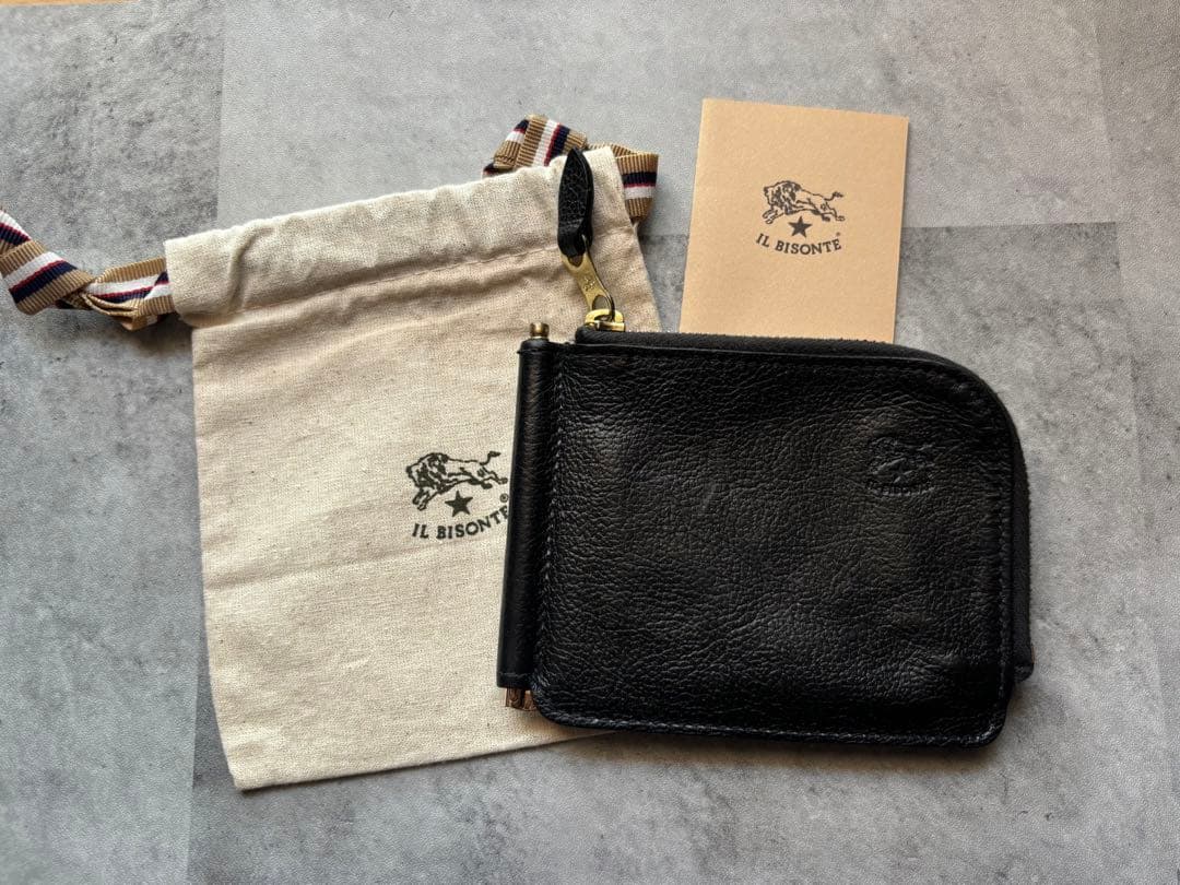 美品　イルビゾンテ　マネークリップ　ケース　財布　ブラック