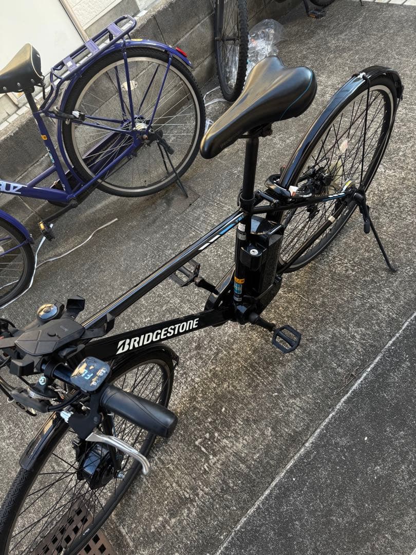 BRIDGESTONE アシスト電動自転車ブラックブリヂストン tb1e 手渡し