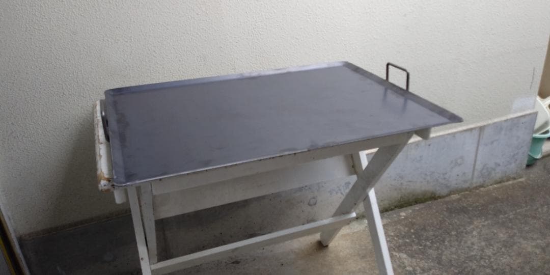 新品 4.5ミリ鉄板 900✕550 全周曲げ 持ち手付き イベント ＢＢＱ祭り