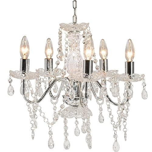 萩原(Hagihara) シャンデリア 照明 5灯 エレガント【LED電球対応a