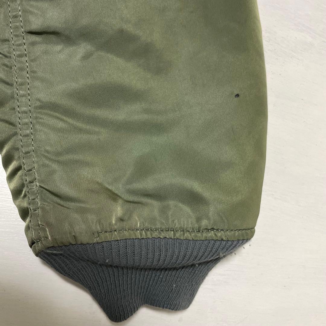 雰囲気抜群 USA製 ALPHA 旧タグ 3本タグ MA-1 フライトジャケット