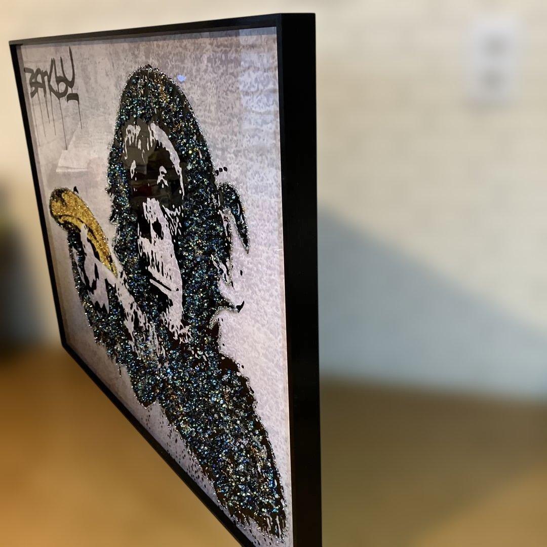 ❤️美品❤️アートパネル　バンクシー チンパンジーとバナナ