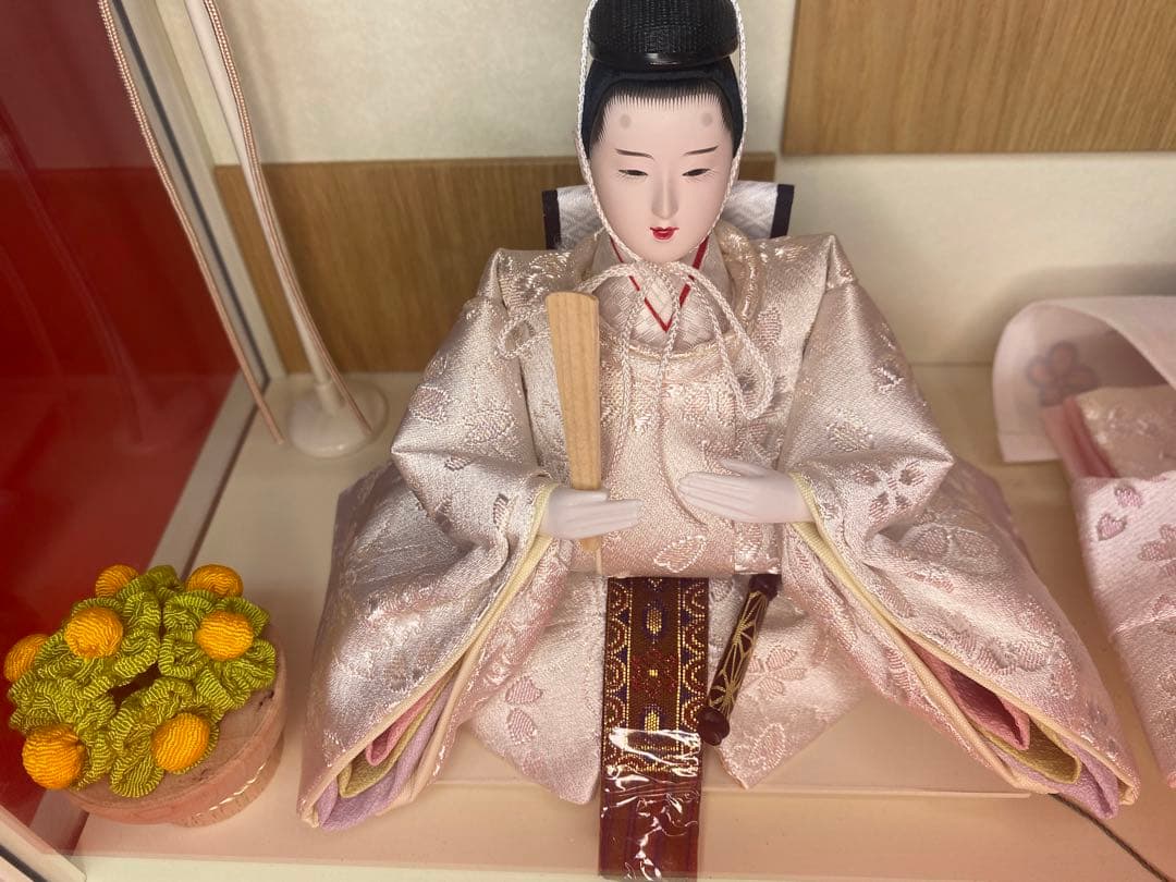 東京久月　雛人形　アクリルケース入り親王飾り・壁掛けOK・コンパクトサイズ