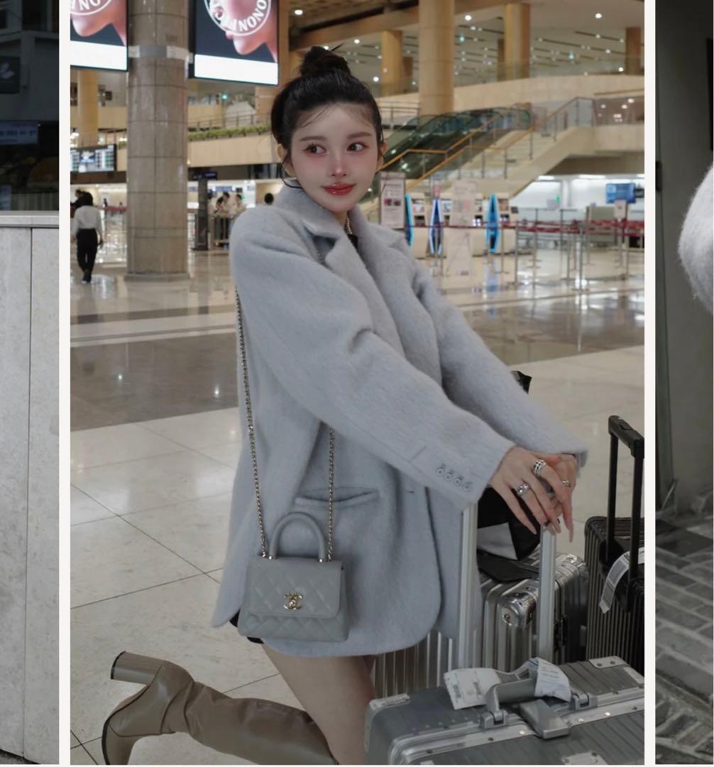 新品タグ付き ダーリッチ シャギーオーバージャケットコート アイボリー