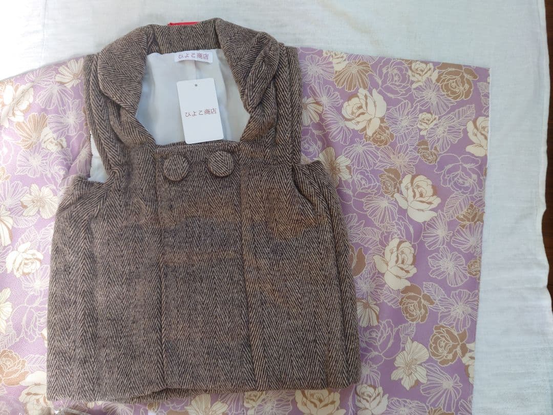 七五三３歳　ひよこ商店　被布セットラベンダー　着物　ひな祭り