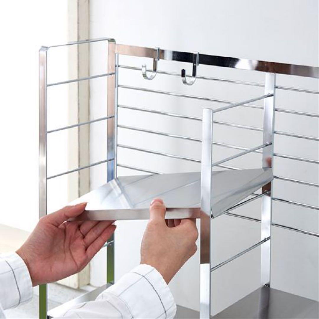 燕三条 コンロサイドスパイスラック　コンロサイドスパイスシェルフ　調味料ポット付