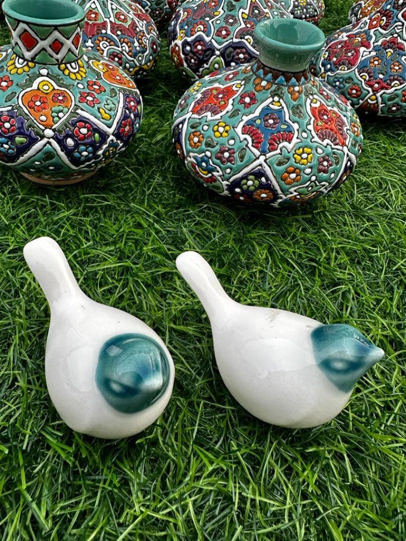 花瓶、イラン　ペルシア　ハメダン　ラルジン　手作り花瓶、まとめ売り　26点