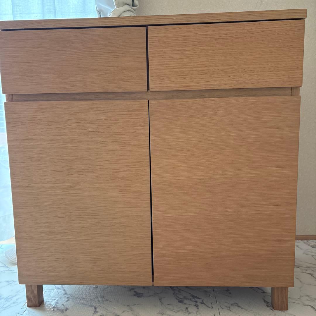 無印良品　オーク材キャビネット