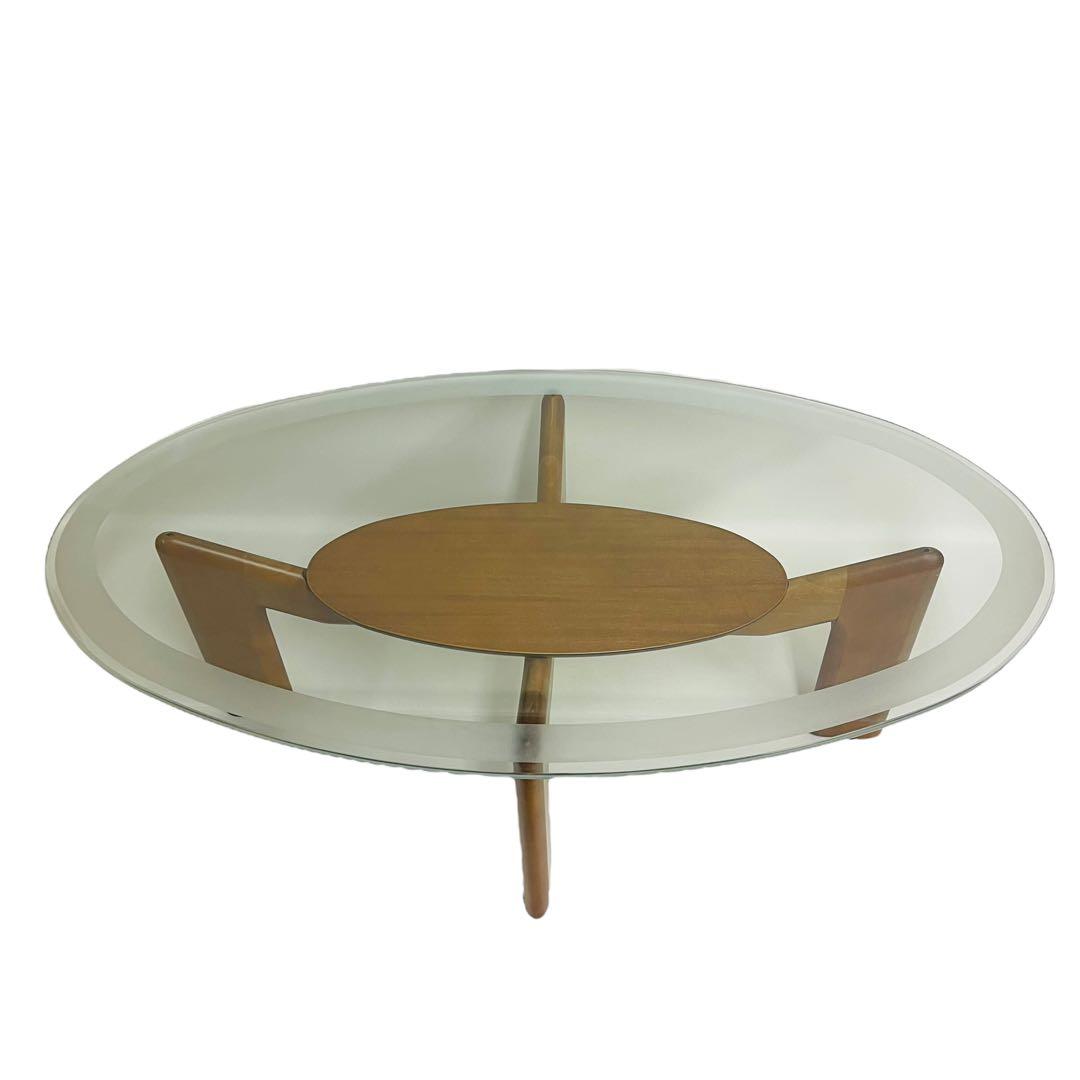 【さいたま市直接受渡】maruni マルニ ガラステーブル センターテーブル