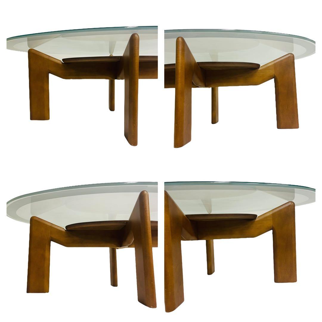 【さいたま市直接受渡】maruni マルニ ガラステーブル センターテーブル