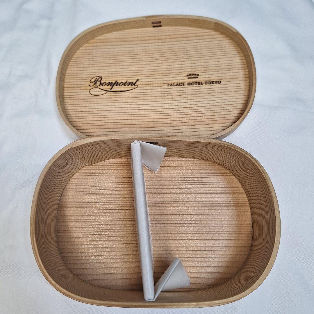 【新品 未使用】Bonpoint×パレスホテル東京 チェリー柄 曲げわっぱ弁当箱