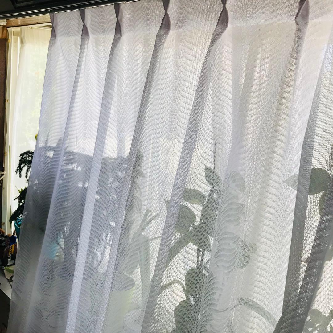 ミラーレース　カーテン　幅200cm×丈218cm2枚