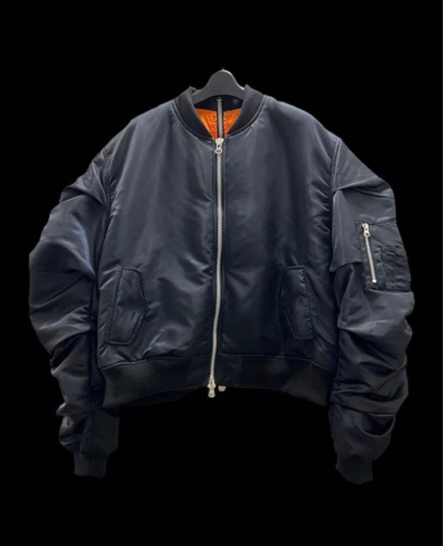 平本蓮　amnjx 27CIRCUS MA-1 ジャケット ブラック　オレンジ