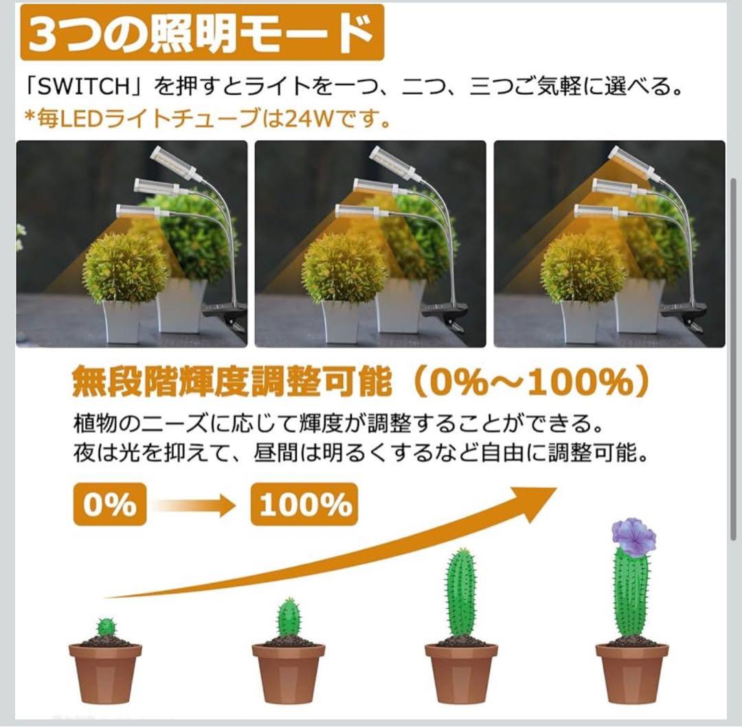 LED植物育成ライト クリップ式
