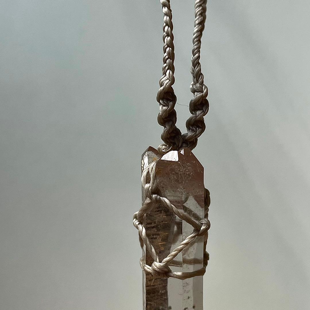 ヒマラヤ水晶 ガネッシュヒマール ＊ ハンドメイド マクラメネックレス 59