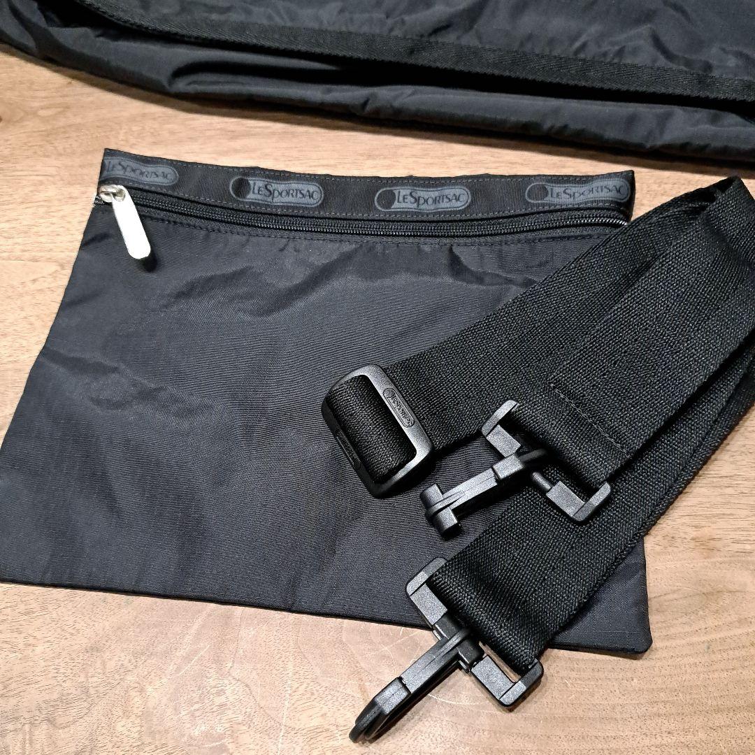 美品　レスポートサック　ボストンバッグ　黒　大容量　ポーチ付き