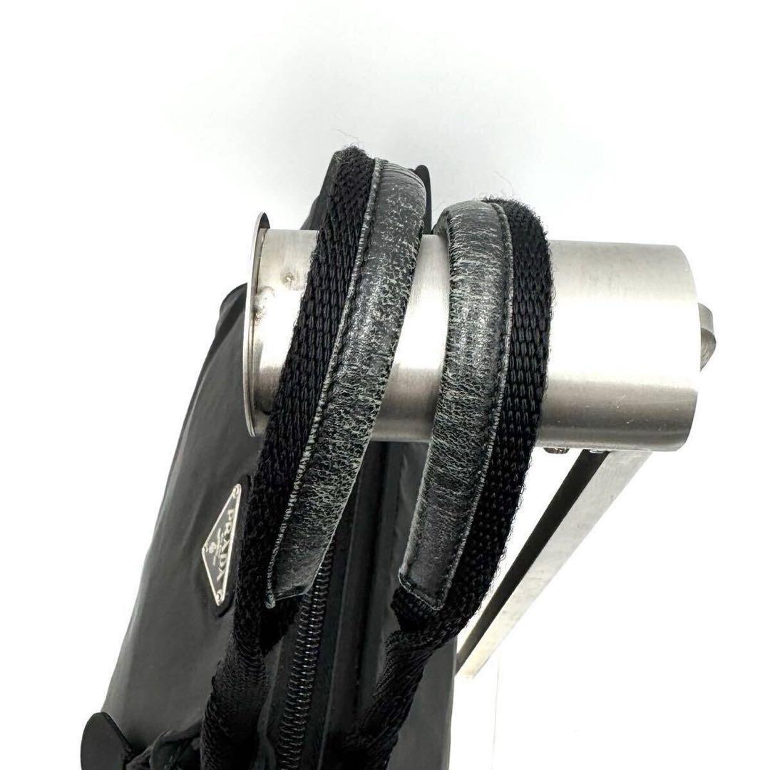 PRADA プラダ テスート ナイロン ミニボストン 三角ロゴ ブラック 黒