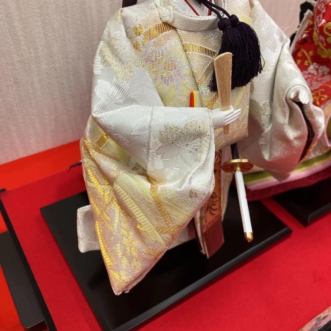 K8 親王ケース　オルゴールつき　立ち雛　アクリルケース　巾48㎝位 雛ケース