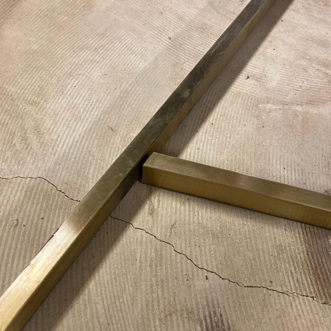 【送料込み】アンティーク　大理石風テーブル　ゴールドフレーム　店舗什器