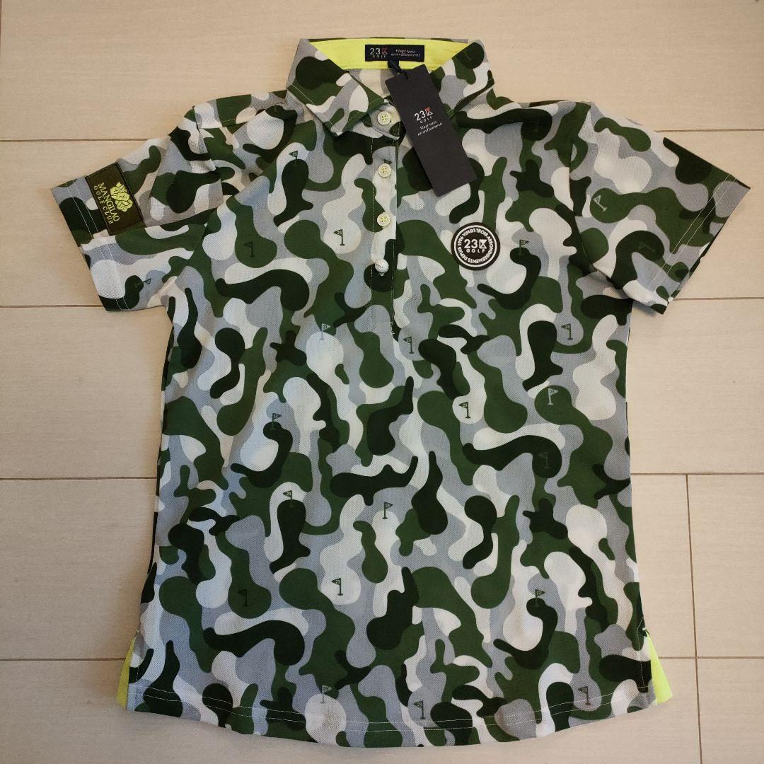 【新品】23区GOLF マンギラオコラボ 迷彩柄 レディース ポロシャツ