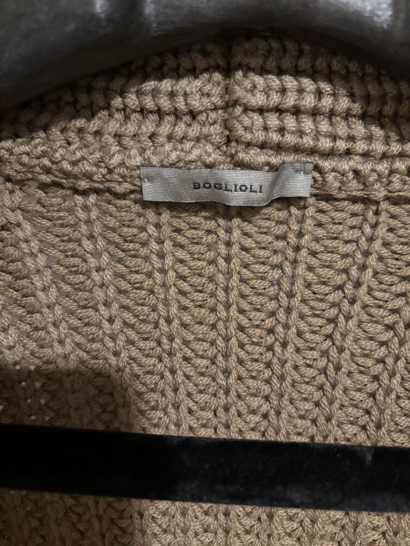 ボリオリ　ショールカラーカーディガン(カーキ)