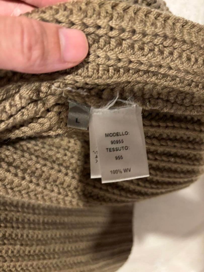 ボリオリ　ショールカラーカーディガン(カーキ)