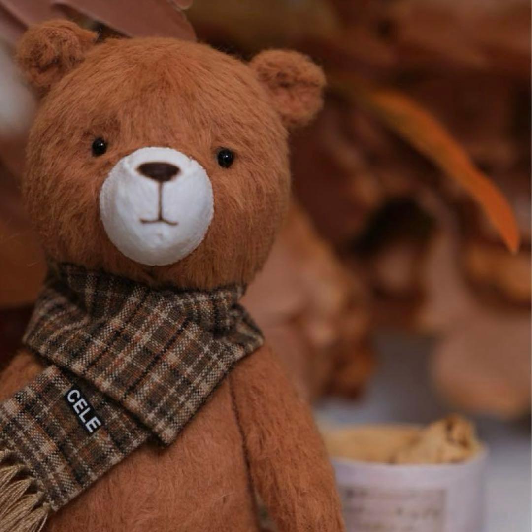 茶色のテディベアさん アーティストベア 海外作家様 ハンドメイド 熊 ぬいぐるみ