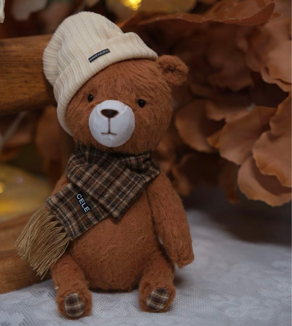 茶色のテディベアさん アーティストベア 海外作家様 ハンドメイド 熊 ぬいぐるみ