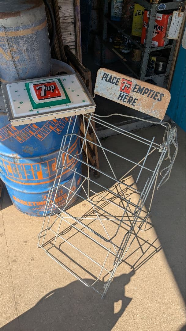 セブンアップ　7up メタルラック　ランプ　ビンテージ　usa　まとめて