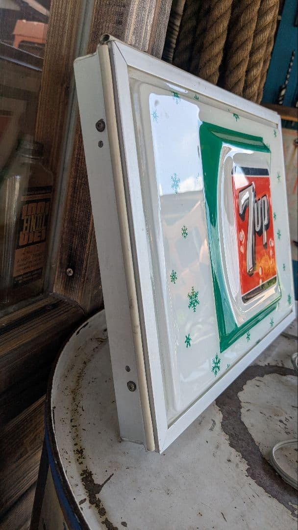 セブンアップ　7up メタルラック　ランプ　ビンテージ　usa　まとめて