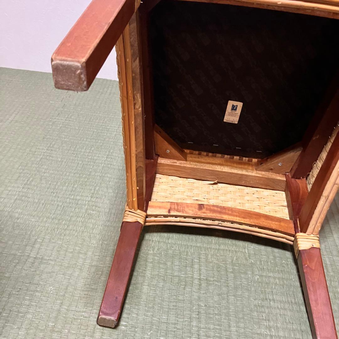 【希少】桜屋工業 チェリーファニチュア ラタンチェア 編み込み