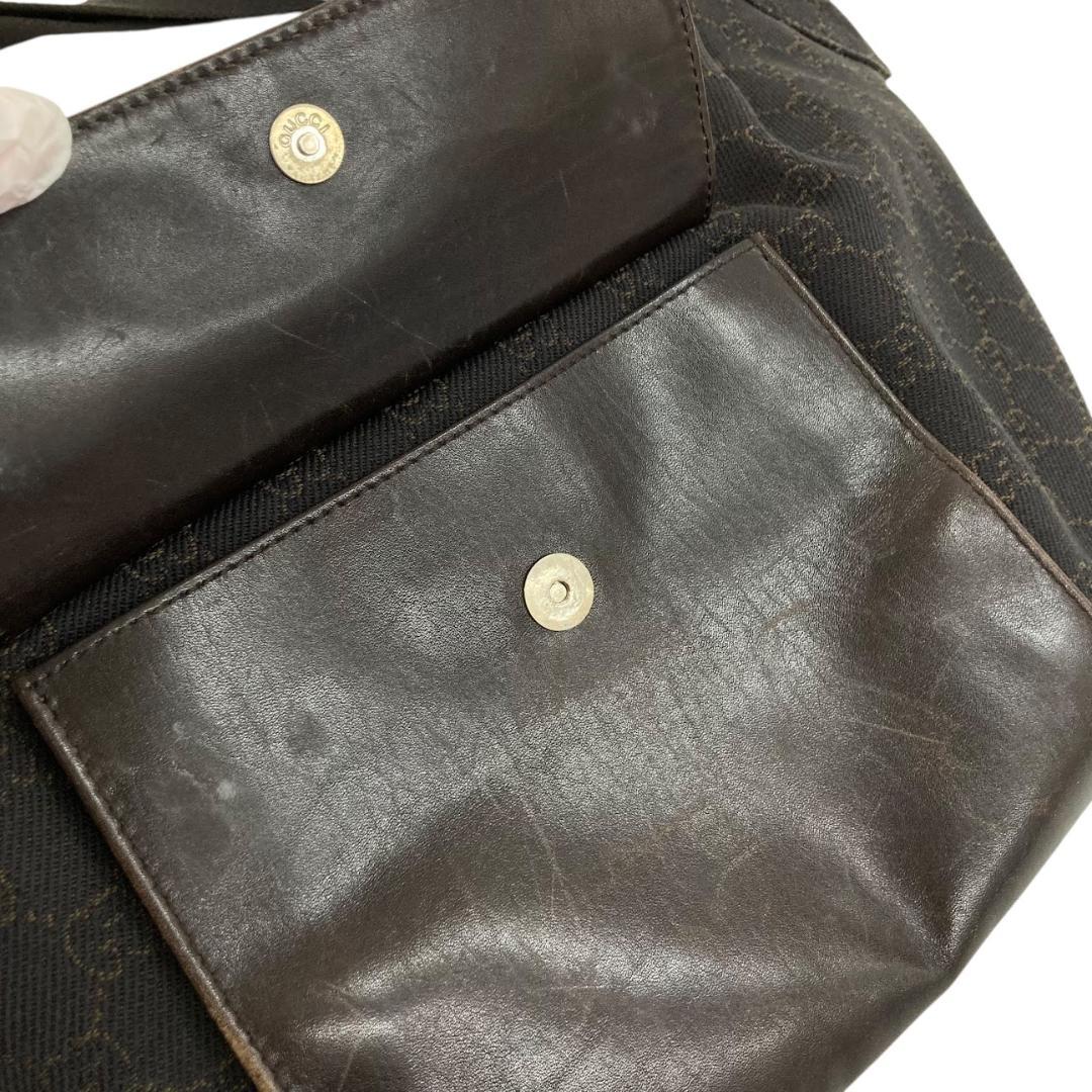 GUCCI グッチ ボディバッグ GGキャンバス レザー 101679 茶系